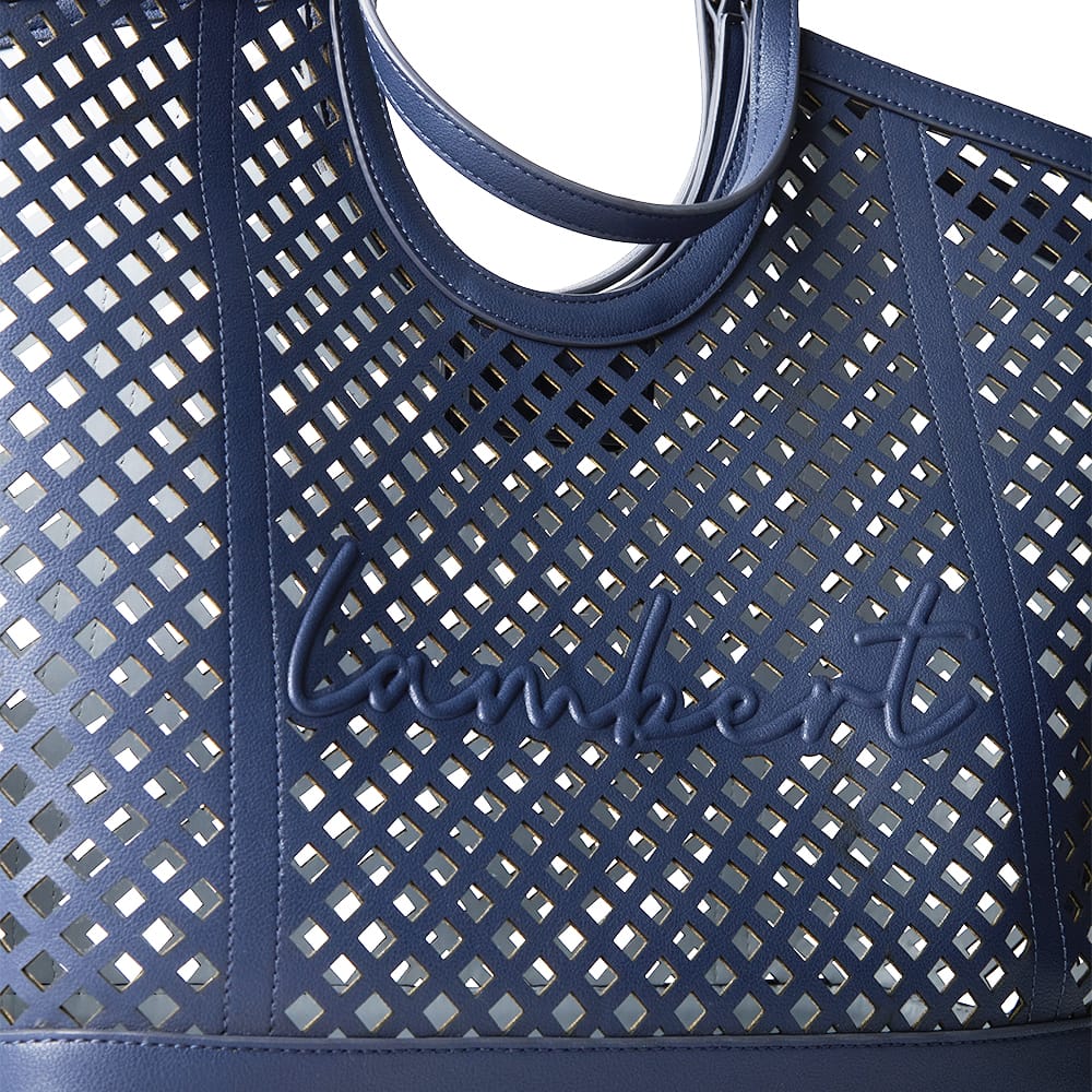 Le Solene – Sac fourre-tout en cuir vegan marine