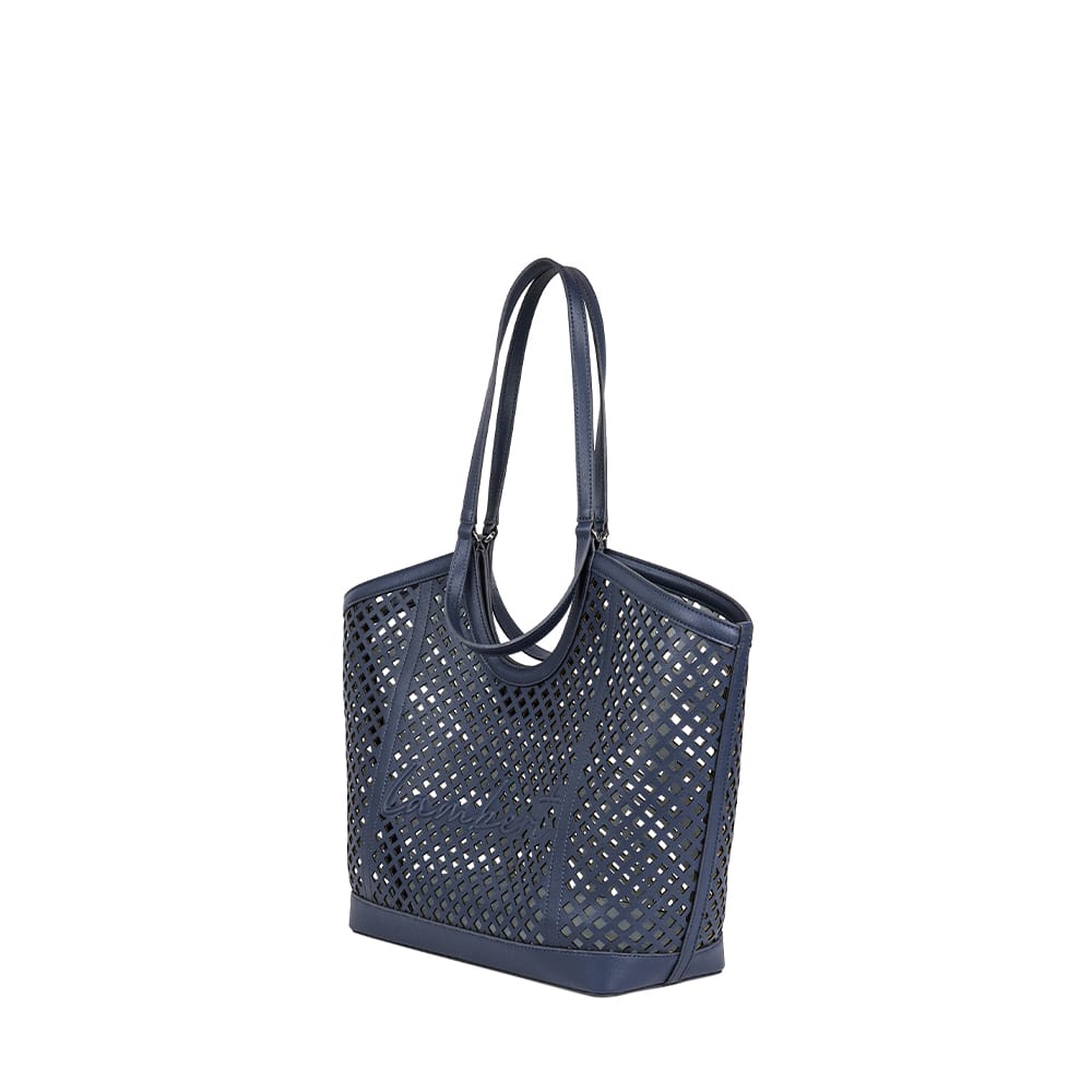 Le Solene – Sac fourre-tout en cuir vegan marine