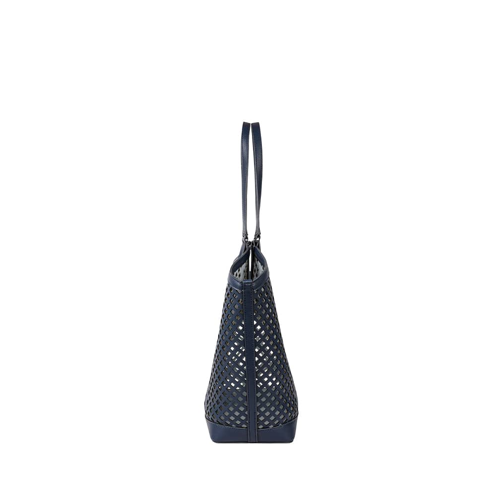 Le Solene – Sac fourre-tout en cuir vegan marine