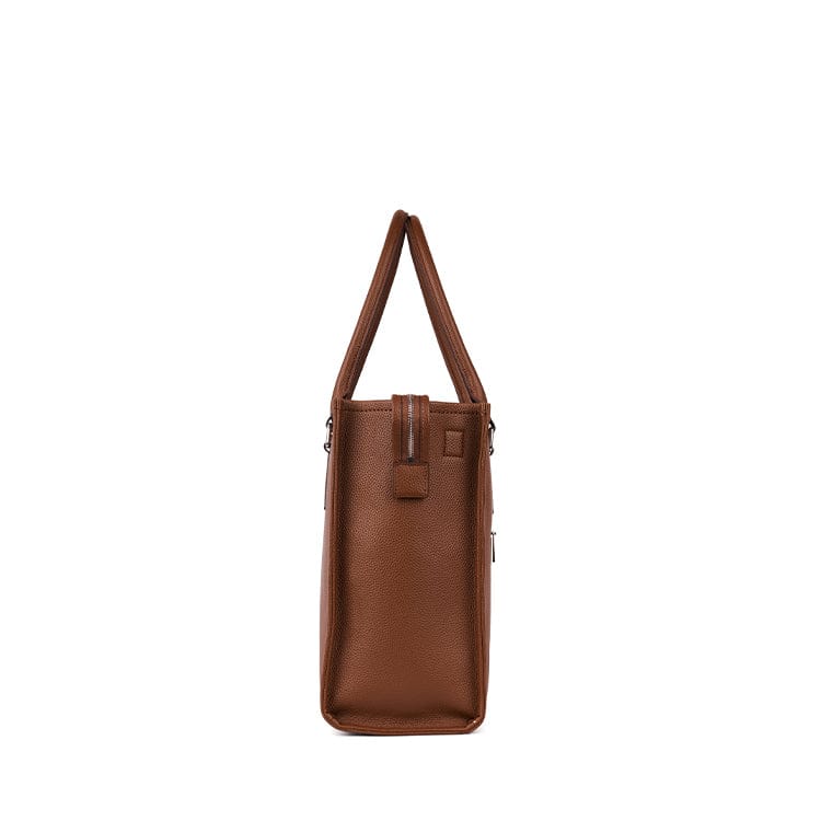 Le Valentina - Sac à main 2-en-1 en cuir vegan hazelnut