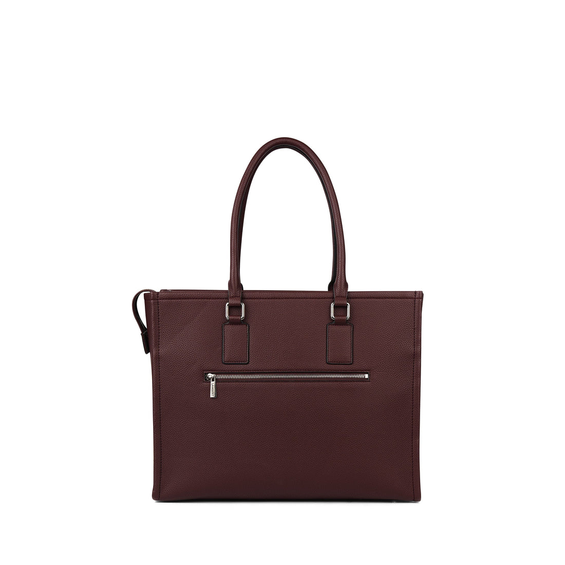 The Valentina – 2-in-1 Vegan Leather Tote in Mahogany