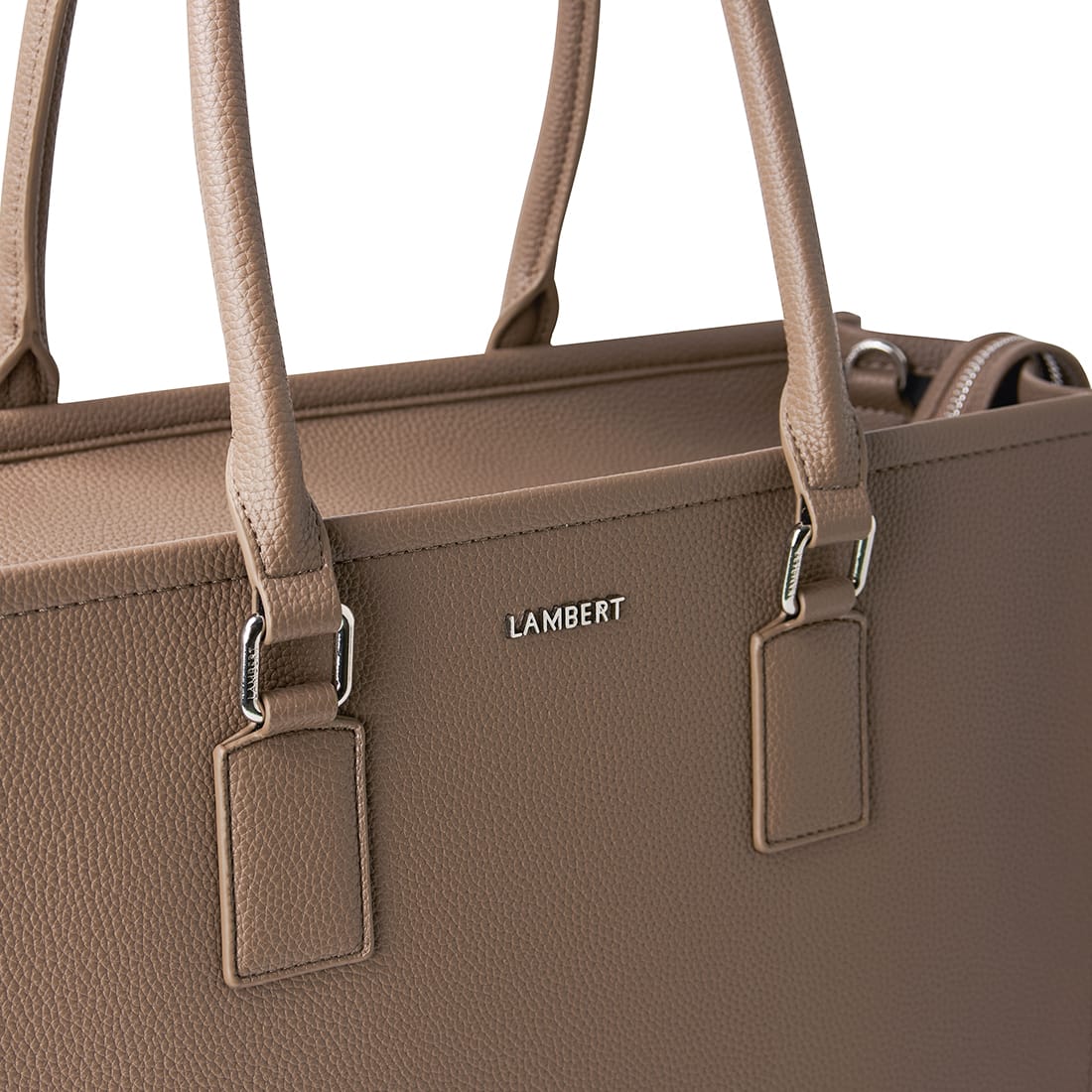 Le Valentina – Sac fourre-tout 2-en-1 en cuir vegan taupe