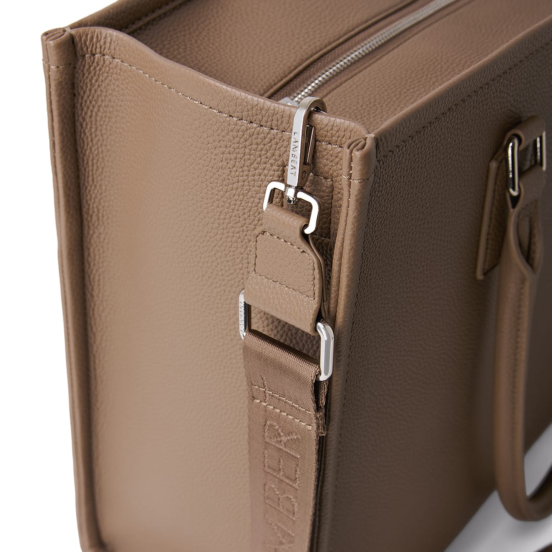 Le Valentina – Sac fourre-tout 2-en-1 en cuir vegan taupe