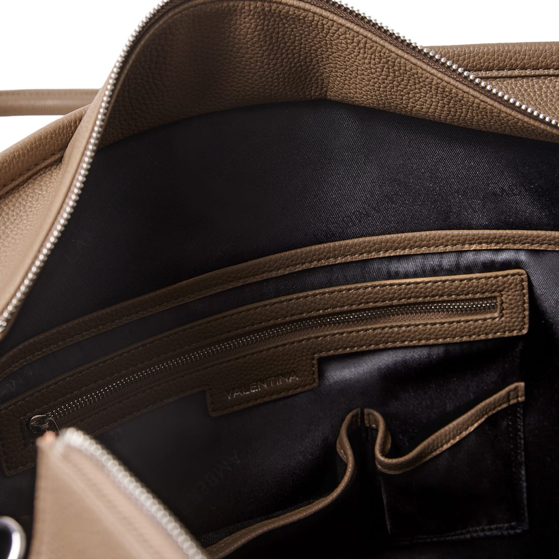 Le Valentina – Sac fourre-tout 2-en-1 en cuir vegan taupe
