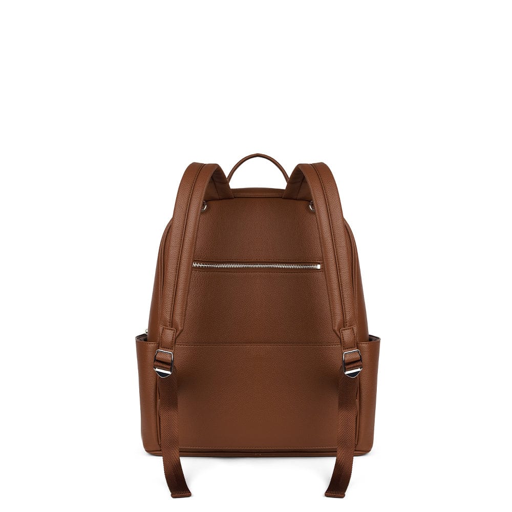 Le Vicky - Sac à couches en cuir vegan hazelnut