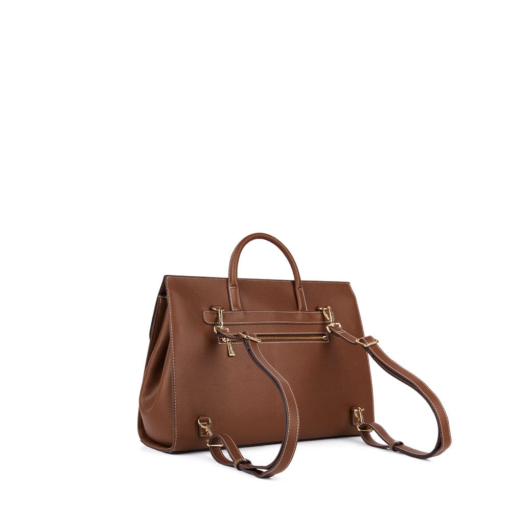 Le Vivienne – Sac à dos 3-en-1 en cuir vegan hazelnut