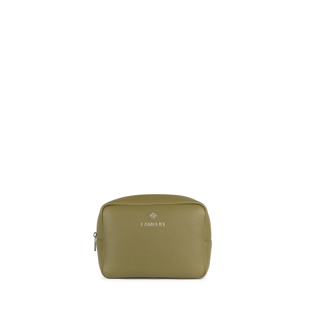 The Zoe - Olive Vegan Leather Toiletry Bag