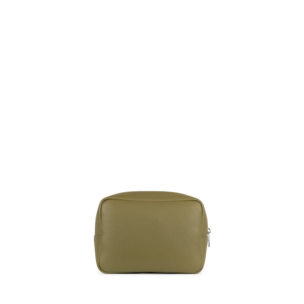 The Zoe - Olive Vegan Leather Toiletry Bag