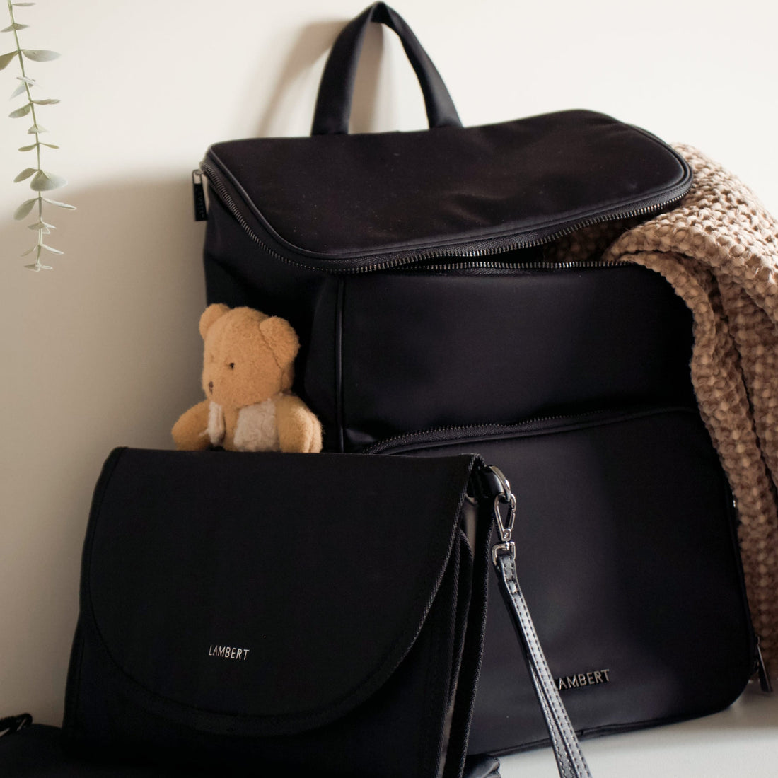 Le Anabelle - Sac à couches en nylon noir
