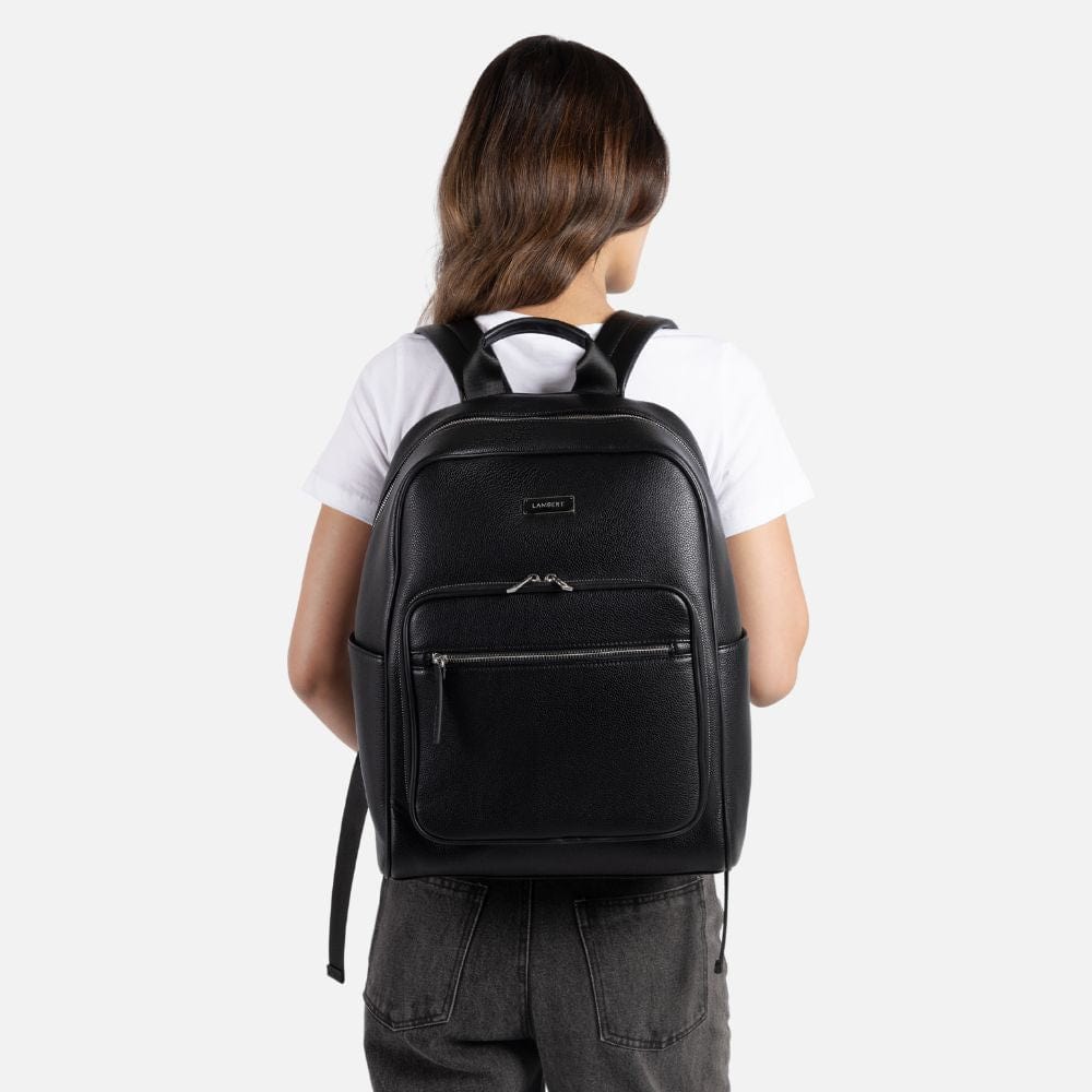 The BLAKE - Black Vegan Leather Backpack 