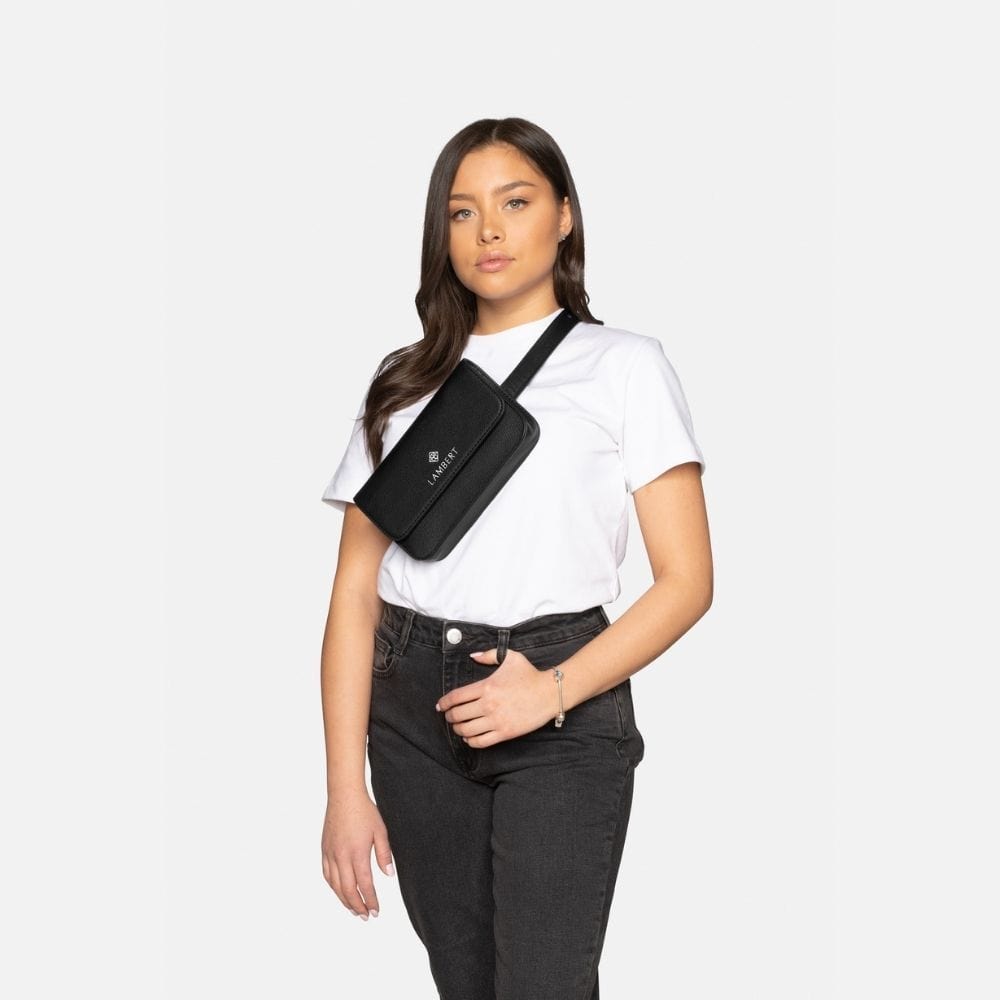 The Gabrielle - 3-in-1 Black Vegan Leather Handbag